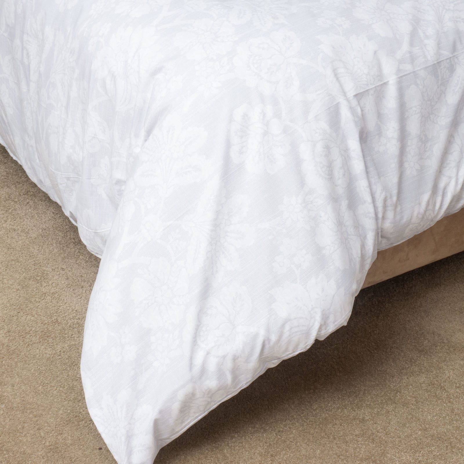 Soft Cotton King Quilt Set White Floral