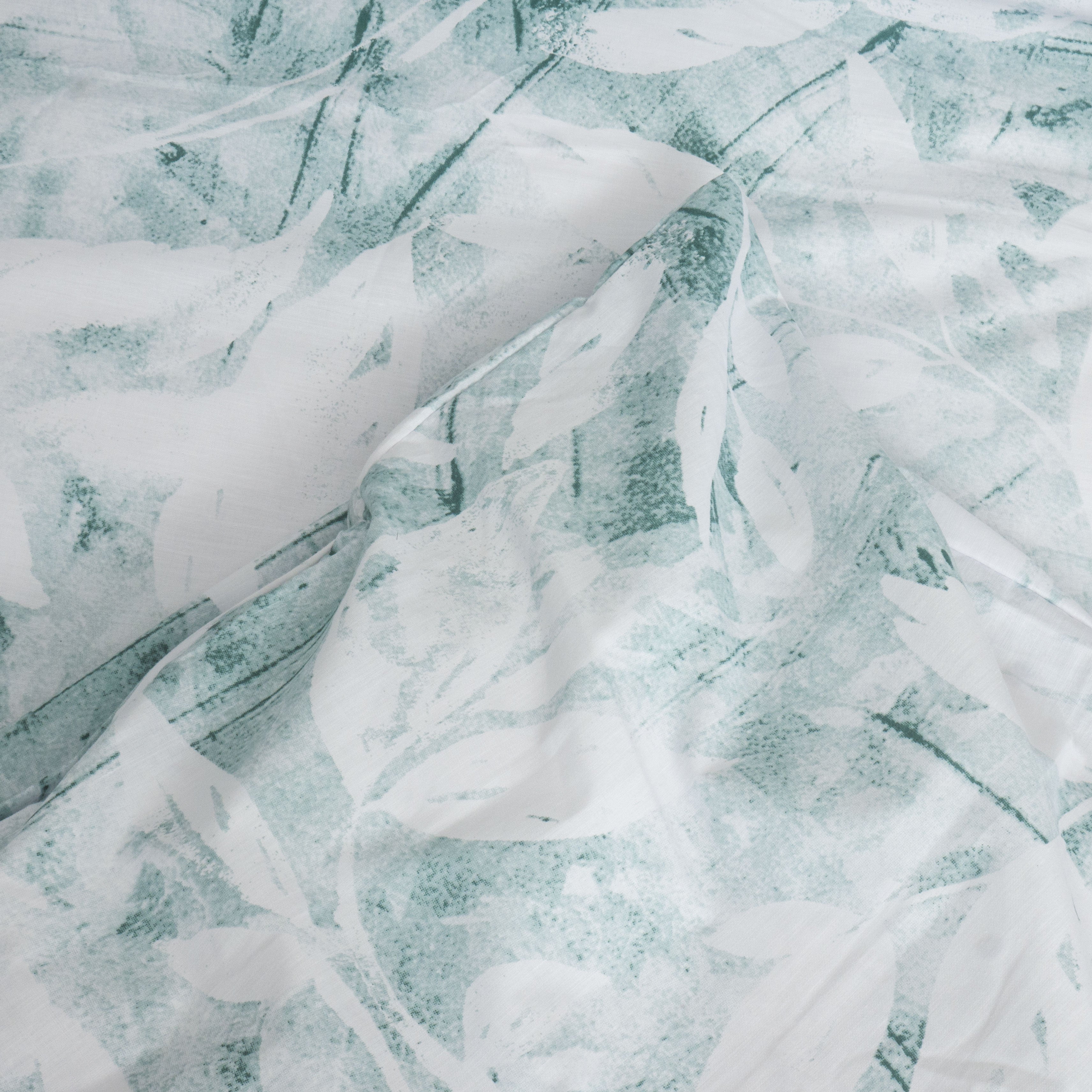 King Quilt Set green floral