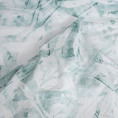 King Quilt Set green floral