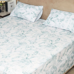 Green Floral King Bed Set