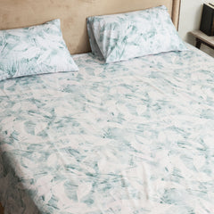 Green Floral King Bed Set