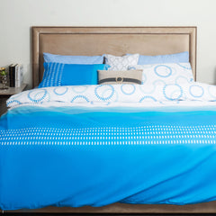 Blue Circles King Quilt Cover Set